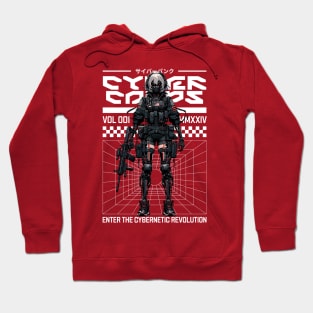 cyberpunk anime girl tactical armor Hoodie